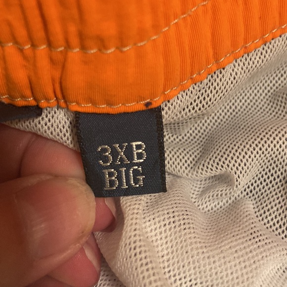 Men’s 3XL Olive w Orange accents and tan piping Polo by Ralph Lauren swim trunks - Picture 10 of 12